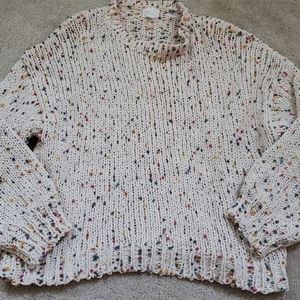 Dee Elly Confetti Pullover Sweater Large NWOT